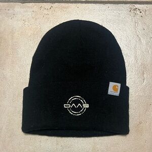 Carhartt Black Knit Beanie with Logo Patch